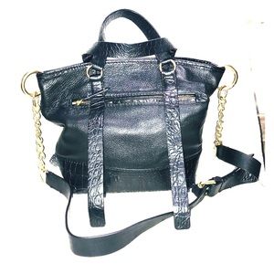 Foley + Corinna Black Leather Crossbody